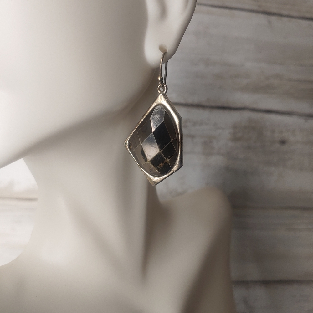Vintage Pentagonal Drop Earrings